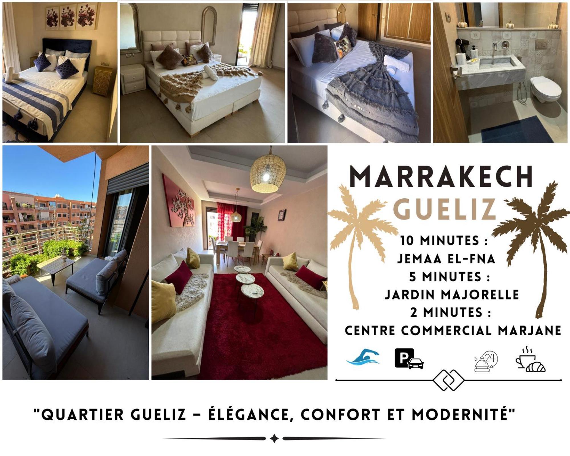 Appartement Neuf Climatise, Centre Marrakech. Marrakesh Extérieur photo